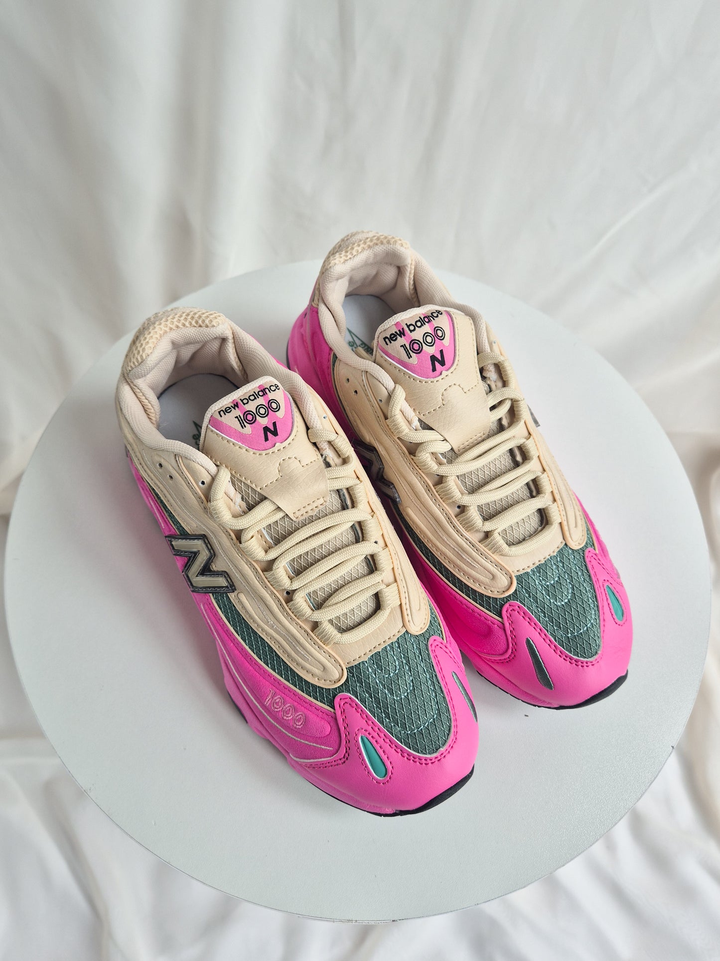 New Balance 1000 pink and green colorway