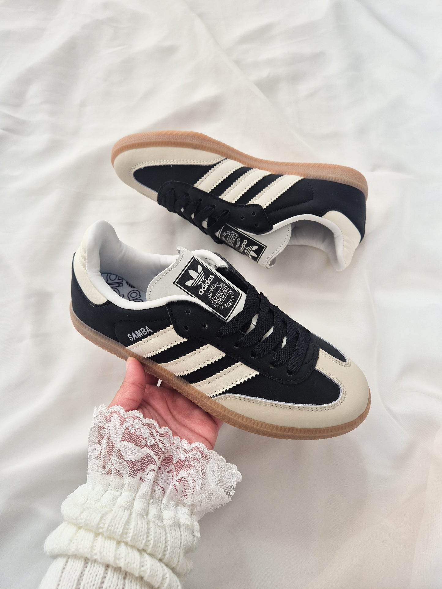 Adidas samba black and beige