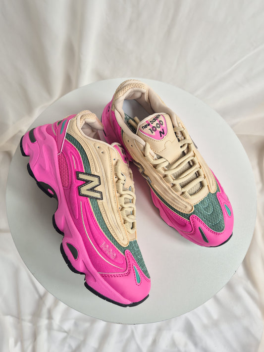 New Balance 1000 pink and green colorway