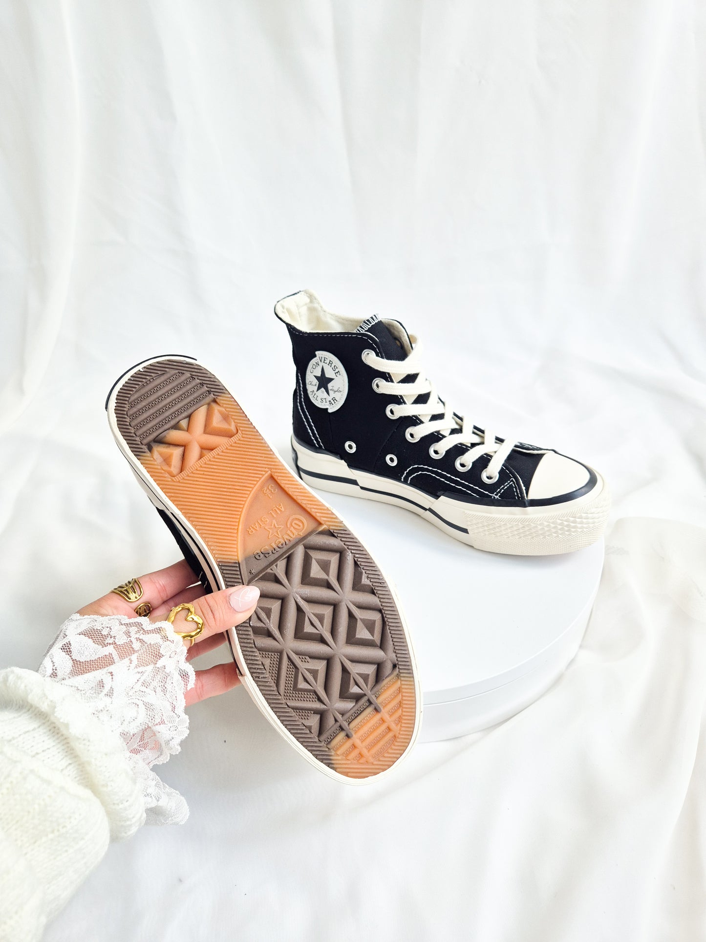 Chuck Tranceform Black (con plataforma)