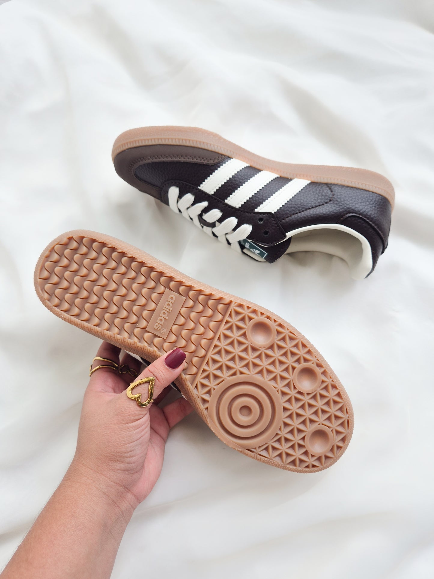 Adidas samba og brown leather