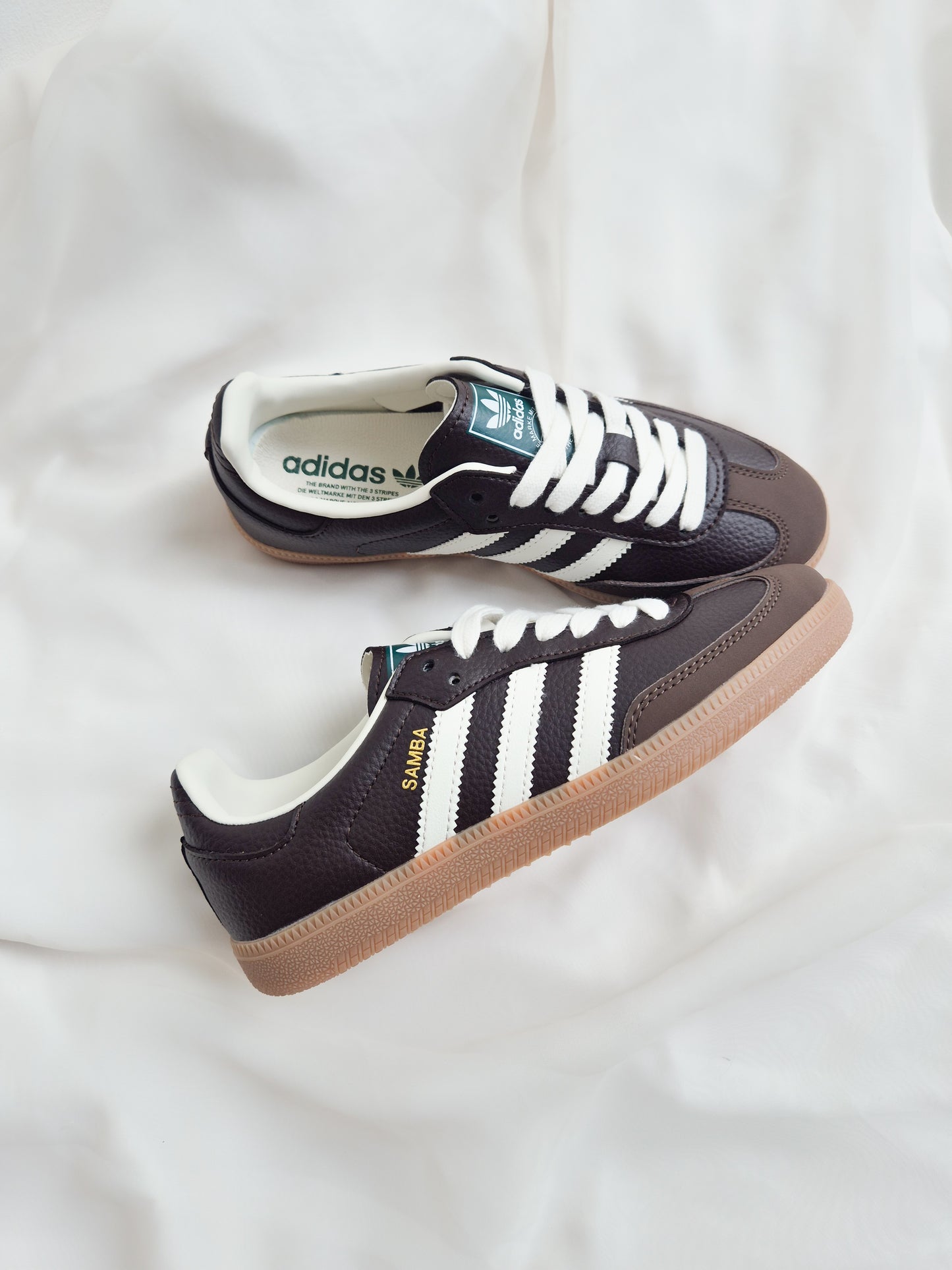 Adidas samba og brown leather