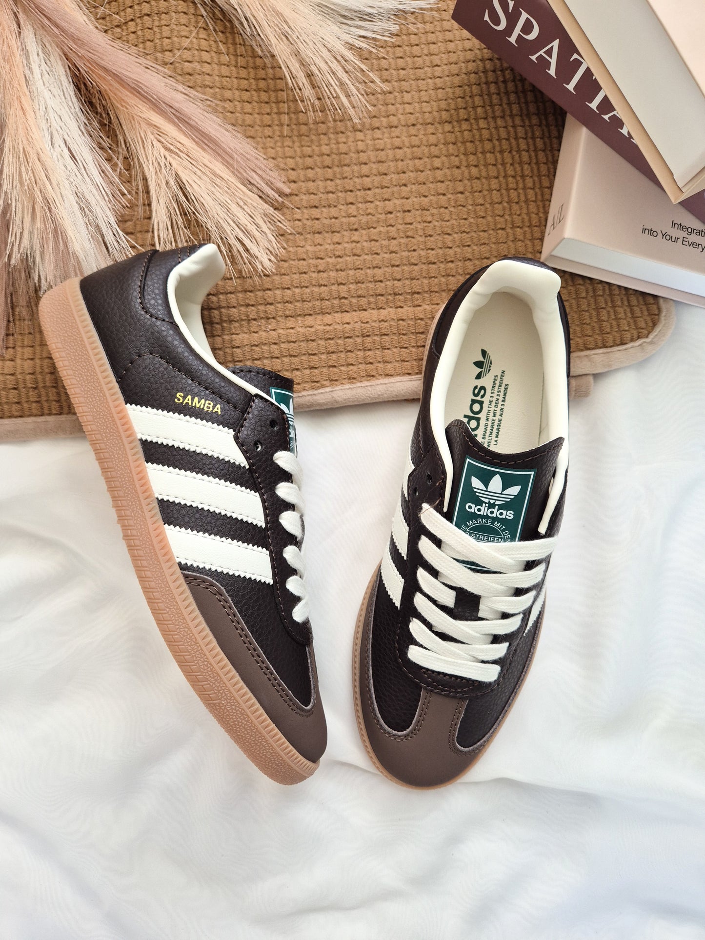Adidas samba og brown leather