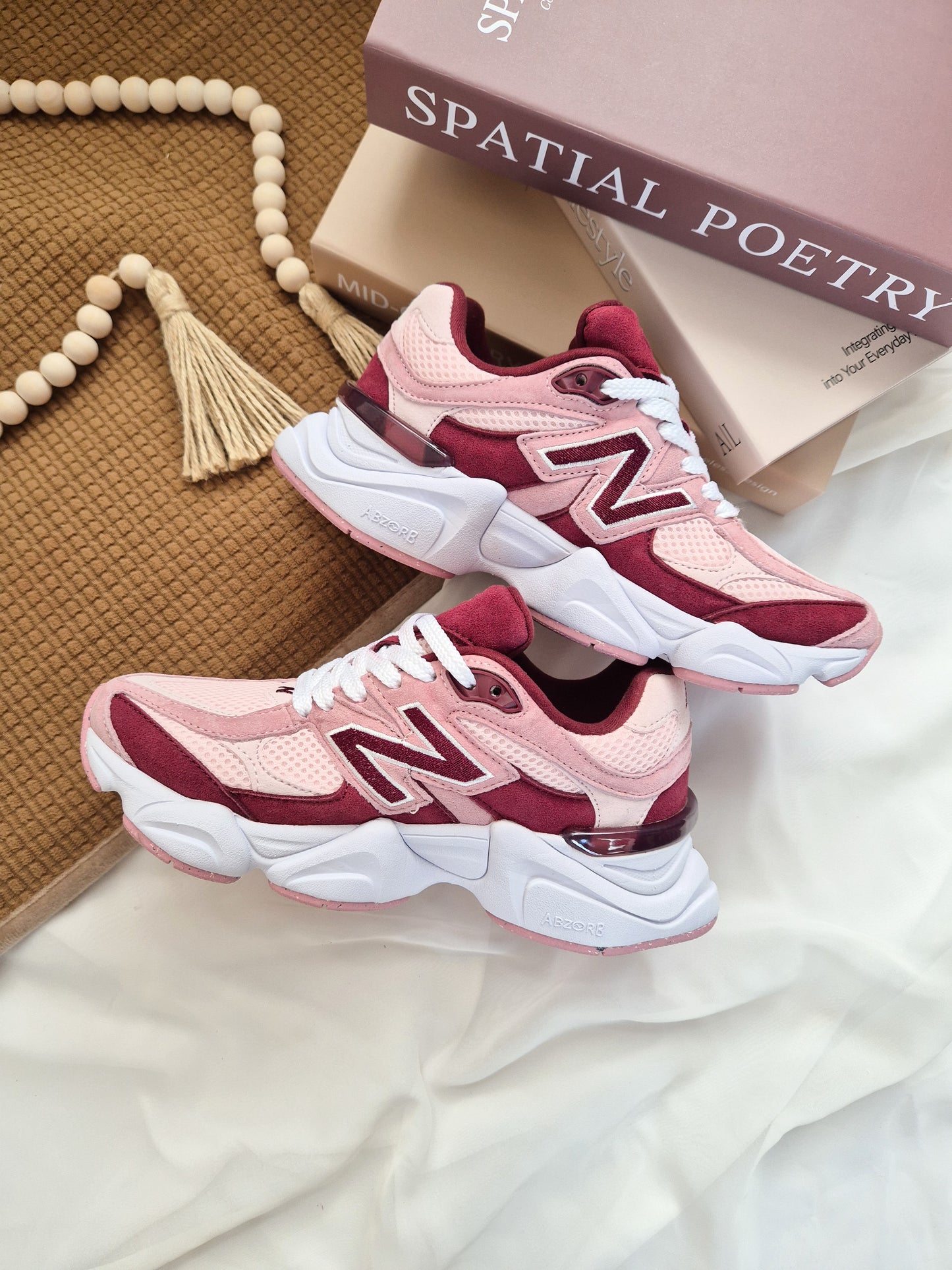 NB 9060 Pink Granite Washed Burgundy