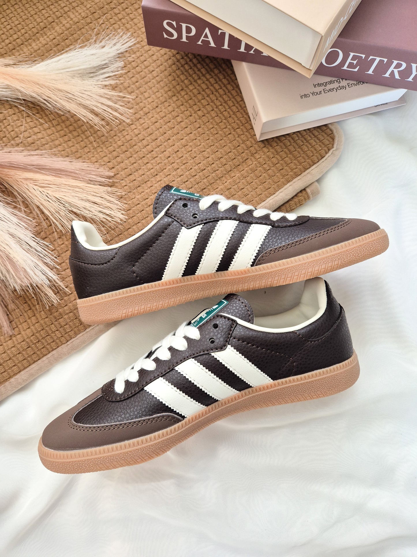 Adidas samba og brown leather