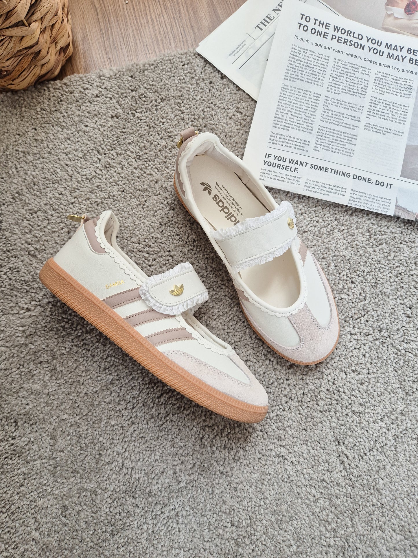 Samba Jane Ruffle Beige