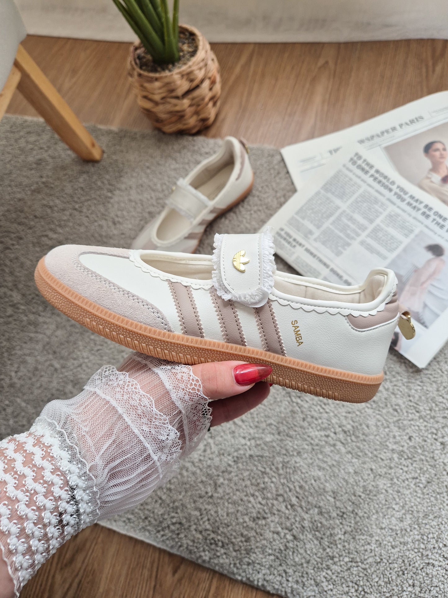 Samba Jane Ruffle Beige